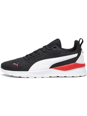 Puma Unisex Anzarun Lite Spor Ayakkabı Siyah Beyaz Kırmızı 371128