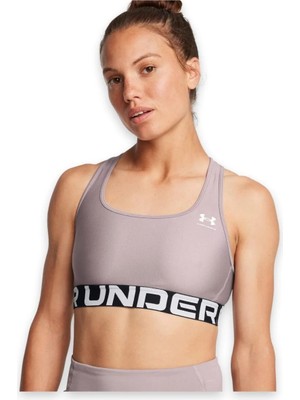 Under Armour 1383544 Mid Branded Gri Kadın Bra & Sporcu Sütyeni