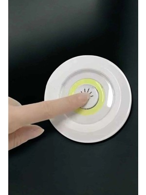 Eco Lounge Spot Lamba LED Işık 3'lü Uzaktan Kumandalı Pilli Yapışkanlı Kablosuz Yeni Nesil
