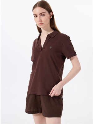 Jeep Kahve Kadın Relaxed Polo T-Shirt J5SL-TST7070