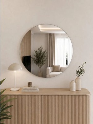 Effe Yapı Dekor 80 cm Çerçevesiz Yuvarlak Ayna