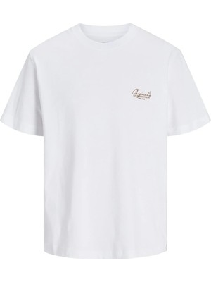 Jack & Jones Jack Jones Jorıslıngton Type Graphıc Back Tee Ss Cn Erkek Beyaz Tshirt 12273004-01