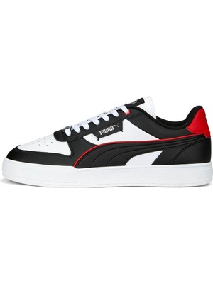 Puma Unisex Caven Dime Spor Ayakkabı Suni Deri Siyah Beyaz Kırmızı 384953 Konforlu Taban