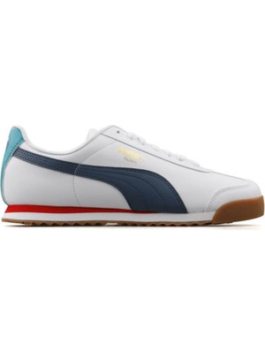 Puma Unisex Roma Basic Spor Ayakkabı Beyaz Lacivert 369571