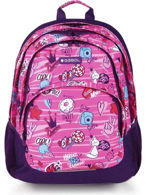 Gabol Okul Sırt Çantası Sticker Pembe 21L GB.234140