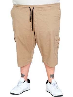 ModeXL Mode Xl Büyük Beden Erkek Kapri Kargo Cepli Valencia 21404 Cappucıno