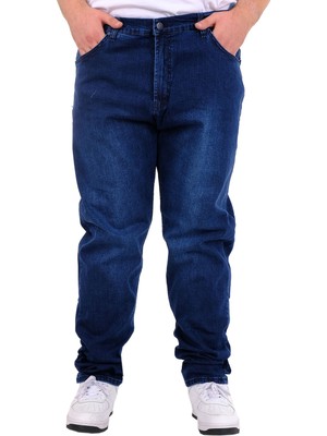 ModeXL Mode Xl Büyük Beden Erkek Klasik Kot Pantolon Mark 21920D Mavi
