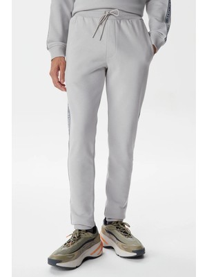 Lacoste Relaxed Fit Pamuklu Baskılı Geniş Kesim Erkek Eşofman Altı Gri