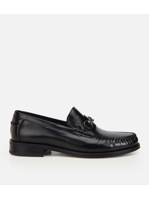 Hotiç 02AYH320190A100 ERKEK Deri Siyah Toka Detaylı Klasik Loafer