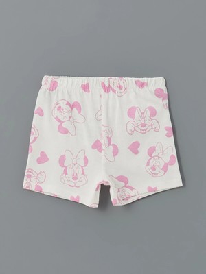 Lc Waikiki Yeni Sezon Beli Lastikli Minnie Mouse Baskılı Kız Bebek Şort