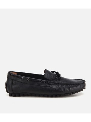Hotiç 02AYH322740A100 ERKEK Deri Siyah Püskül Detaylı Günlük Loafer