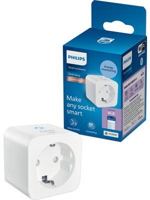Philips Smart Lighting Akıllı Priz Matter (Type-F) - Google Home, Alexa, Homekit ve Matter Uyumlu