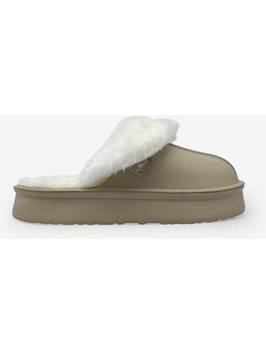 Pierre Cardin Kadın Peluşlu Ev Terliği Bej PC-55332