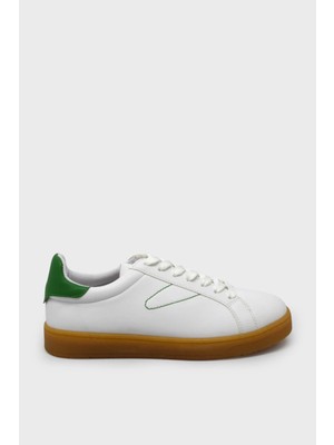 Kanuga Kadın Yazlık Sneakers Beyaz Yeşil RSL2453
