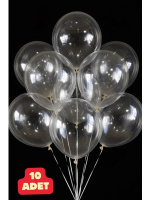 Baloncu Nene 10 Adet Şeffaf Balon Konfeti Koymak Için Balon Konfeti Pul Uyumlu Balon Doğum Günü Kutlama Süs