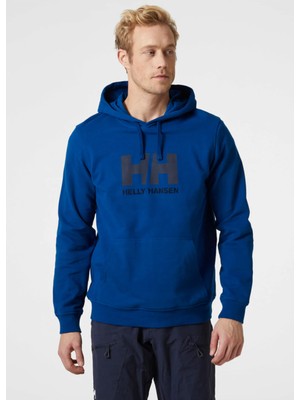 Helly Hansen Logo Hoodıe Kapişonlu Erkek Mavi Sweatshirt HHA.33977-HHA.606