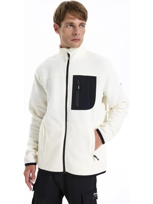 Jeep Ekru Erkek Dik Yaka Relaxed Fit Sweatshirt J4WM-SWT4444