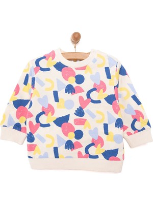 Hellobaby Basic Az Şardonlu Aslan Desenli Sweatshirt Kız Bebek