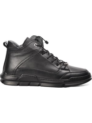 Aspor Siyah Hakiki Deri Sneaker Erkek Bot