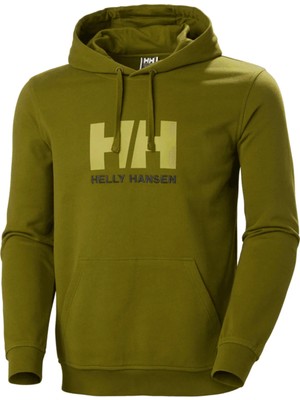 Helly Hansen Logo Hoodıe Kapişonlu Erkek Haki Sweatshirt HHA.33977-HHA.461