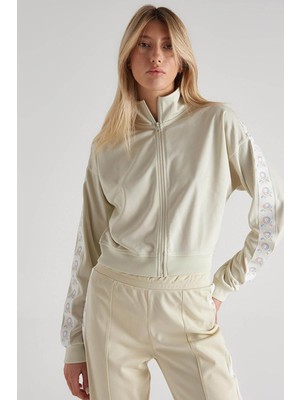 Benetton Kadın Fermuarlı Sweatshirt Ekru BNT-W20189