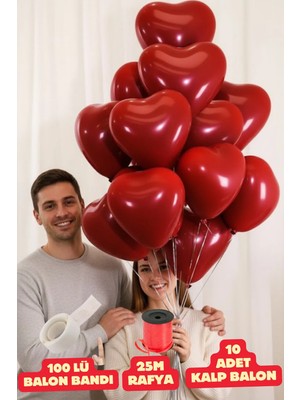 Baloncu Nene Kalpli Balon 10 Adet Helyum Uyumlu Balon Sevgili ve Özel Gün Balon Evlilik Teklifi Sevgililer Günü