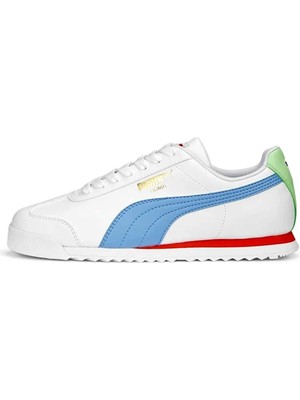 Puma Unisex Roma Basic Spor Ayakkabı Beyaz Mavi Yeşil 369571