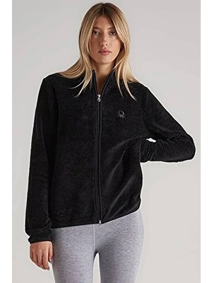 Benetton Kadın Polar Sweatshirt Siyah BNT-W20058