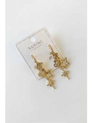 Melonika Kuzey Yıldızı Charm Küpe - Altın Mlnk