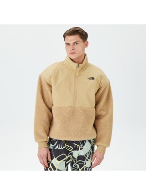 The North Face Platte High Pile Fleece 1/4  Erkek Bej Sweatshirt