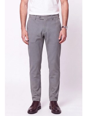 Efor Erkek Comfort Fit Gofre Kumaş Esnek Pamuk Gri Jogger Pantolon P 1224