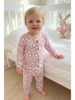 Mini & Sweet Bebek Pamuklu Uzun Kollu Penguen Desenli Alt Üst Pijama Takımı