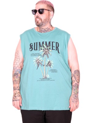 Mode Xl Büyük Beden Atlet Baskılı Summer U26010 Cagla