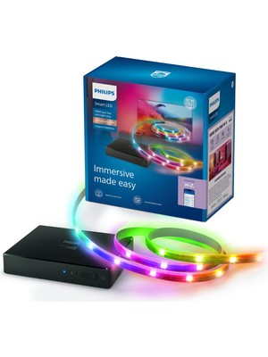 Philips Smart Lighting HDMI 2.0 Sync Box Kiti (75"-85" Tv'ler Için) - Google Home, Alexa, Homekit ve Matter Uyumlu