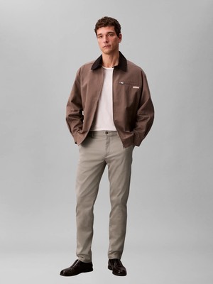 Calvin Klein Erkek Bej Calvin Klein Slım Refıned Cotton, Rak Bej Erkek Pantolon