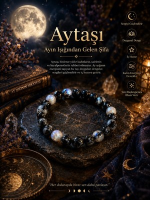 Lia Charm Doğal Aytaşı Bileklik-Unisex Doğaltaş Bileklik