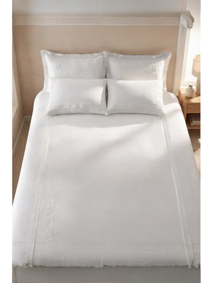Ecocotton Ecocoton Dahlia Krem Çift Kişilik %100 Organik Pamuk Saten Nevresim Takımı