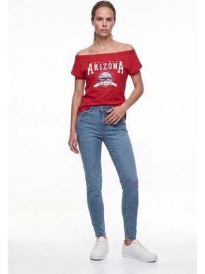Cemo Kadın Yüksek Bel Skinny Fit Jean Pantolon