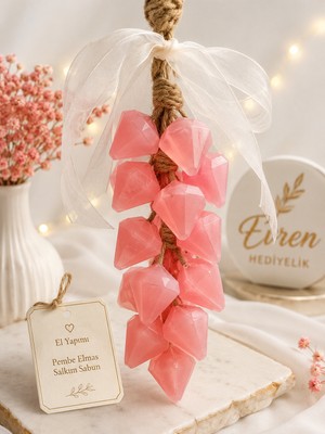Evren Hediyelik-Pembe Elmas Salkım Sabun