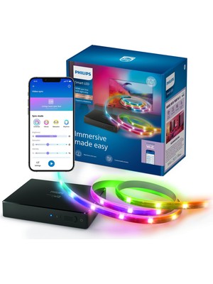 Philips Smart Lighting HDMI 2.0 Sync Box Kiti (55"-65" Tv'ler Için) - Google Home, Alexa, Homekit ve Matter Uyumlu