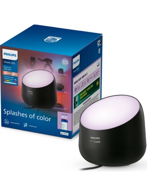 Philips Smart Lighting Squire Lite Akıllı Masa Lambası - Siyah - Google Home, Alexa, Homekit ve Matter Uyumlu
