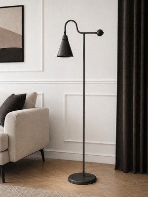 Avizade Norela Siyah Metal Lambader – Modern Dekoratif Ayaklı Lambader, Minimalist Yer Lambası, Salon, Oturma Odası, Yatak Odası Aydınlatması, E27 Duy Uyumlu