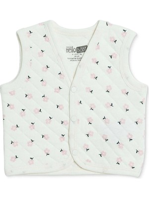 Hellobaby Kız Bebek Kapitone Yelek Hayvan Baskılı Çıtçıtlı Bisiklet Yaka Atlet