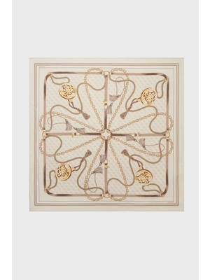 Guess Desenli 120 x 120 cm Eşarp AW5537POL03 Bayan Eşarp AW5537 POL03 Off