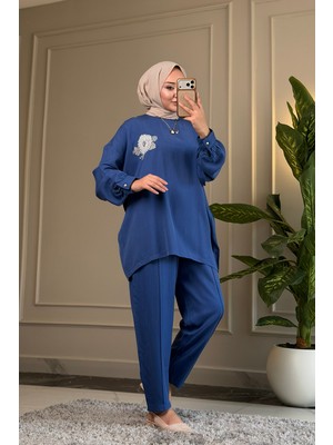 Suede Style 9081 - Şık Rahat Modal Yumuşak Kumaş Salaş Kadın Takımı