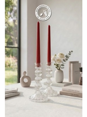 Glamis Selen Concept Linea Model Cam Şamdan & Mumluk Büyük Boy 2'li Set