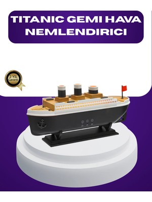 Get Store Titanik Gemi Tasarımlı LED Işıklı Hava Nemlendirici Buhar Efektli Oda Difüzörü