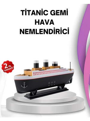 Get Store Ultra Sessiz Titanik Gemi LED Işıklı Aroma Difüzörü Oda Nemlendirici