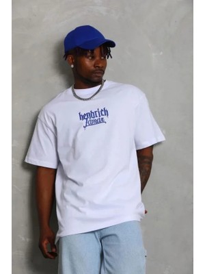 Erkek Baskılı T-Shirt Kısa Kol Bisiklet Yaka Regular Fit Rahat Kalıp Günlük Tişört - Beyaz