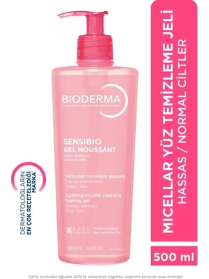 Bioderm A Sensibio Foaming Gel 500 ml Hassas ve Normal Ciltler Için Arındırıcı ve Nemlendirici Yüz Temizleme Jeli (Pompasız)